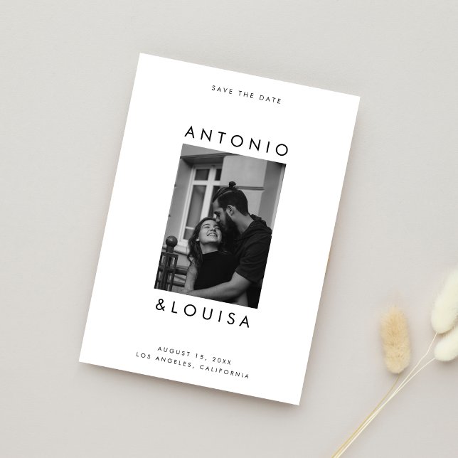 Save The Date Mariage Photo Minimaliste (Créateur téléchargé)