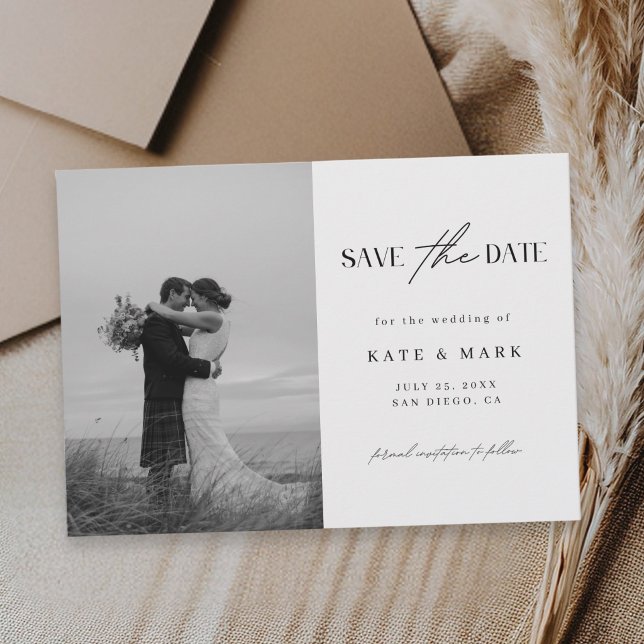 Save The Date Mariage photo minimaliste (Créateur téléchargé)