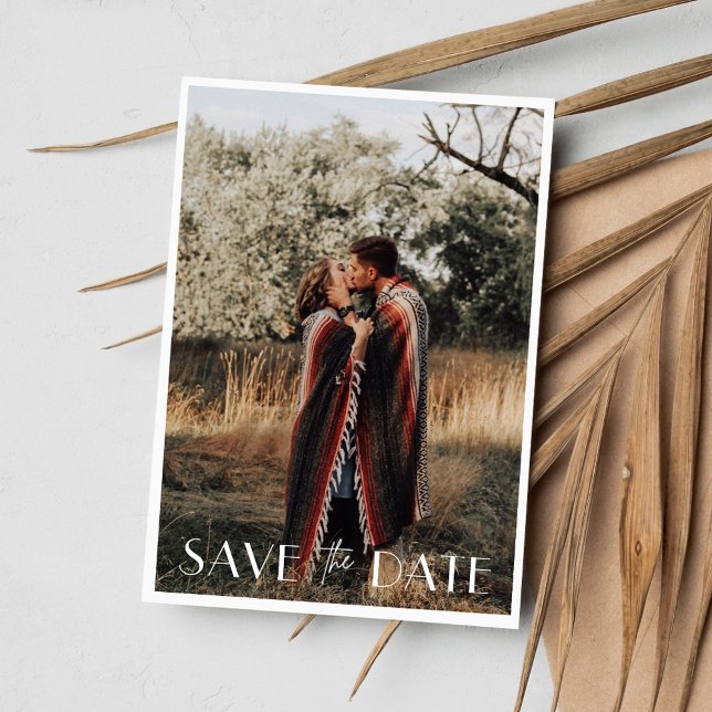 Save The Date Mariage photo minimaliste (Minimalist Photo Wedding Save The Date)
