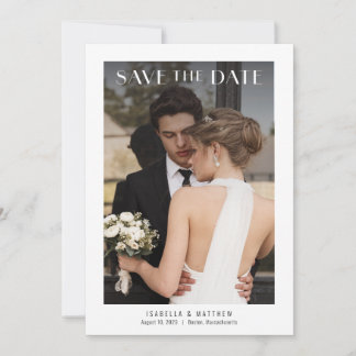 Save The Date Mariage photo minimaliste chic