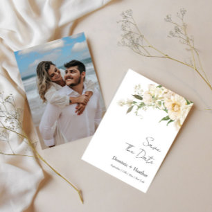 Save The Date Mariage photo minimaliste Ivory Bliss