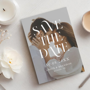 Save The Date Mariage photo minimaliste moderne