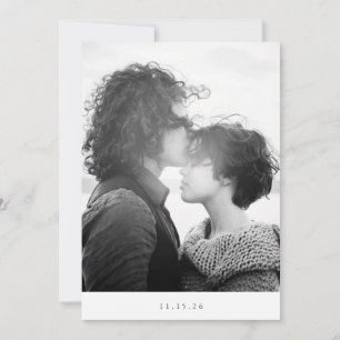 Save The Date Mariage photo minimaliste moderne de typographie n