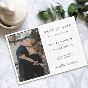 Save The Date Mariage photo minimaliste simple et élégant