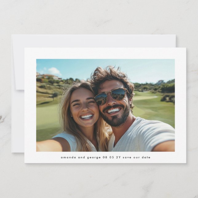 Save The Date Mariage photo minimaliste simple moderne (Devant)