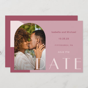 Save The Date Mariage photo moderne Burgundy Arch
