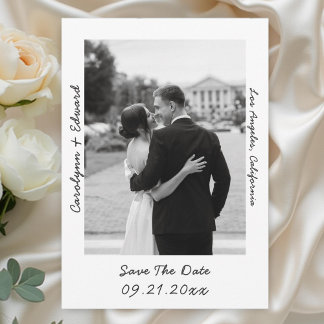 Save The Date Mariage photo moderne écrit à la main Enregistrer 