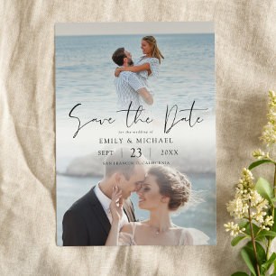 Save The Date Mariage Photo Moderne Élégant