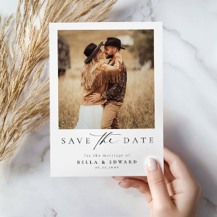 Save The Date Mariage photo moderne Enregistrer la date