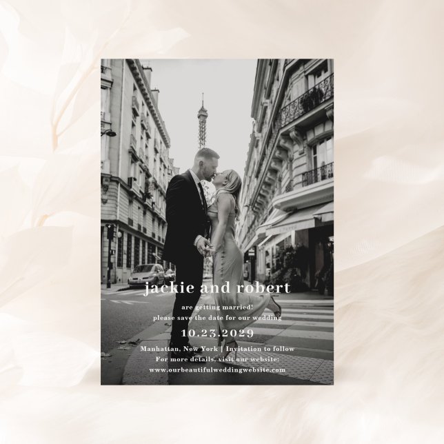 Save The Date Mariage photo moderne minimal (Créateur téléchargé)