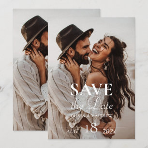 Save The Date Mariage photo moderne Sauvez les dates