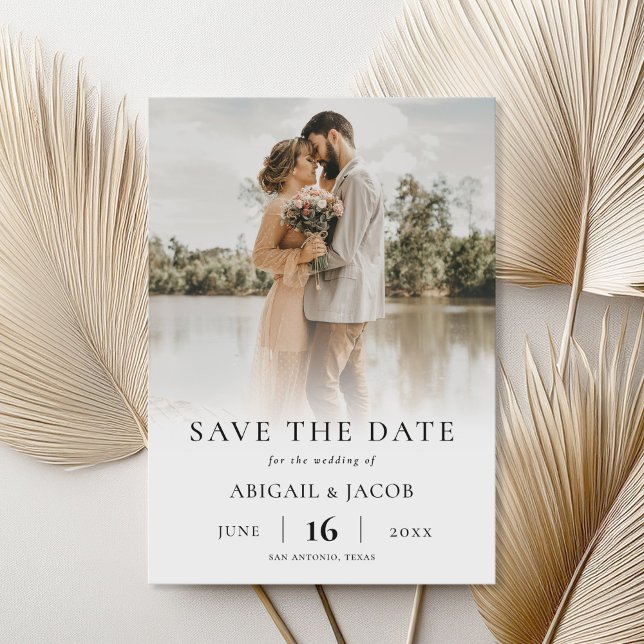 Save The Date Mariage photo moderne simple et élégant Enregistre (Créateur téléchargé)
