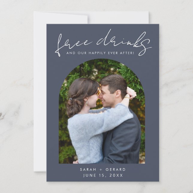 Save The Date Mariage photo Open Bar (Devant)