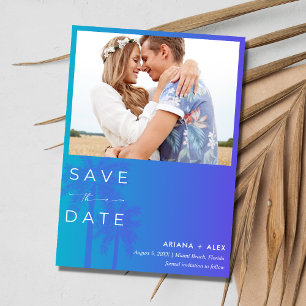Save The Date Mariage photo Palm Tree Beach