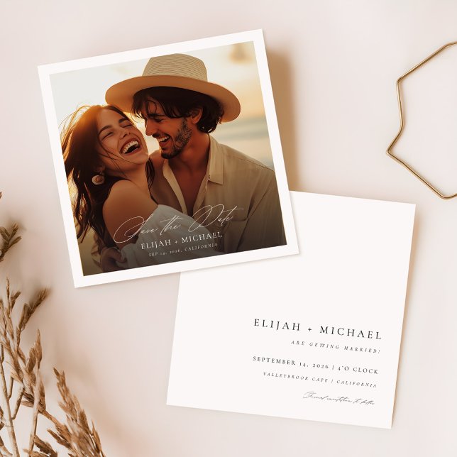 Save The Date Mariage photo Romantic Desert Boho (Créateur téléchargé)