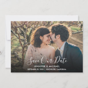 Save The Date Mariage photo rustique de pays Enregistrer la cart