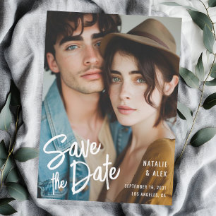 Save The Date Mariage photo Sage Brush moderne