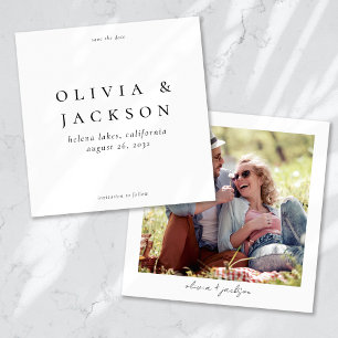 Save The Date Mariage photo simple de typographie