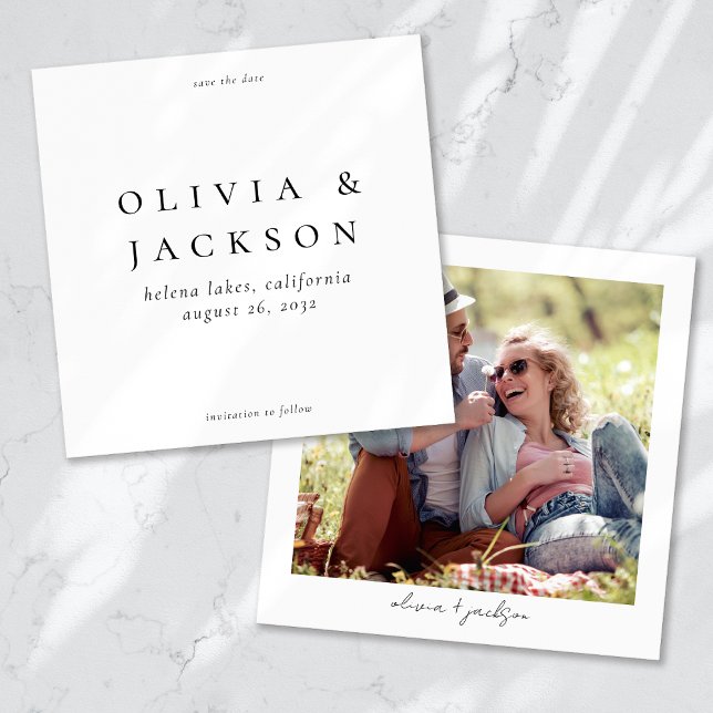 Save The Date Mariage photo simple de typographie (Créateur téléchargé)