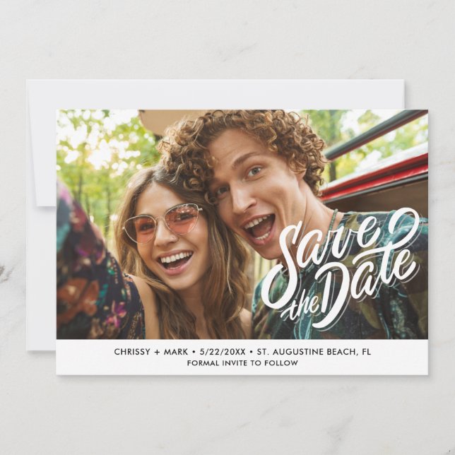 Save The Date Mariage photo simple Enregistrer la date (Devant)
