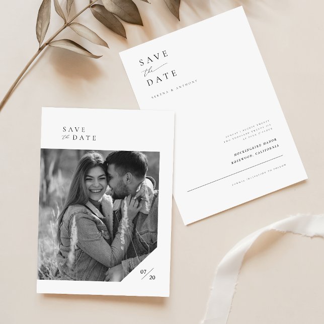 Save The Date Mariage photo simple et élégant (Créateur téléchargé)