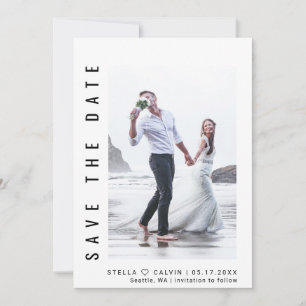 Save The Date Mariage photo simple et moderne