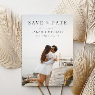 Save The Date Mariage photo simple moderne
