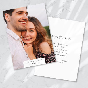 Save The Date Mariage photo simple moderne