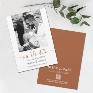 Save The Date Mariage photo Terracotta