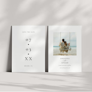 Save The Date Mariage photo tropical minimal