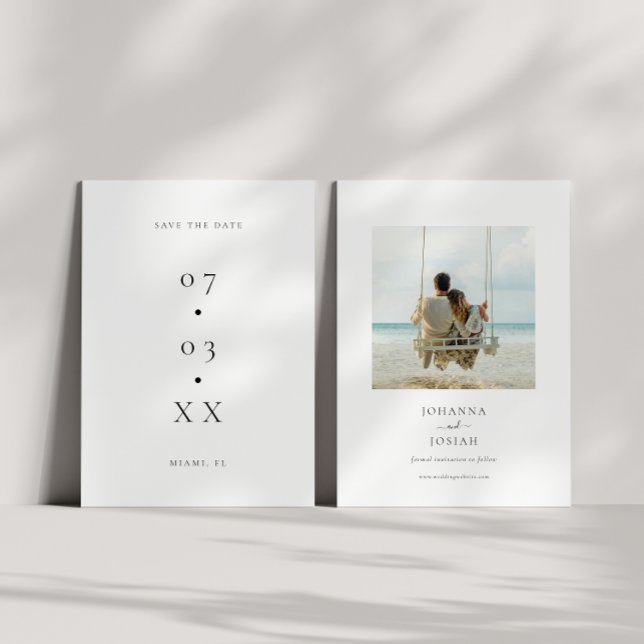 Save The Date Mariage photo tropical minimal (Créateur téléchargé)