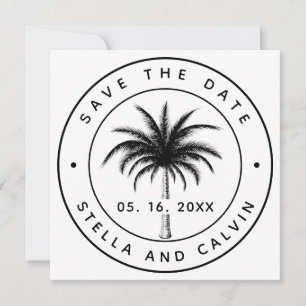 Save The Date Mariage photo Tropical Palm Tree
