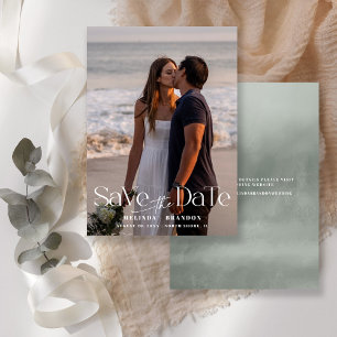 Save The Date Mariage Photo Typographie Moderne