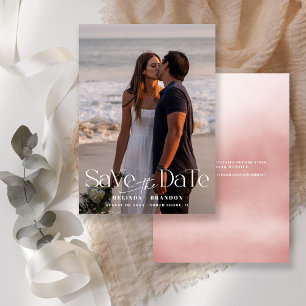 Save The Date Mariage Photo Typographie Moderne