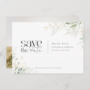 Save The Date Mariage photo Wild Forest Greenery