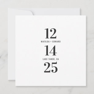 Save The Date Mariage photographique moderne, typographie graphi