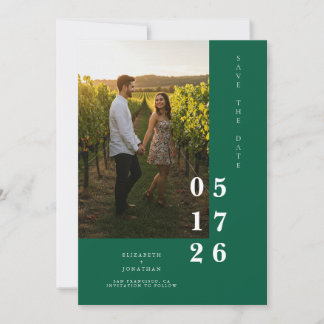 Save The Date Mariage photographique personnalisé minimaliste