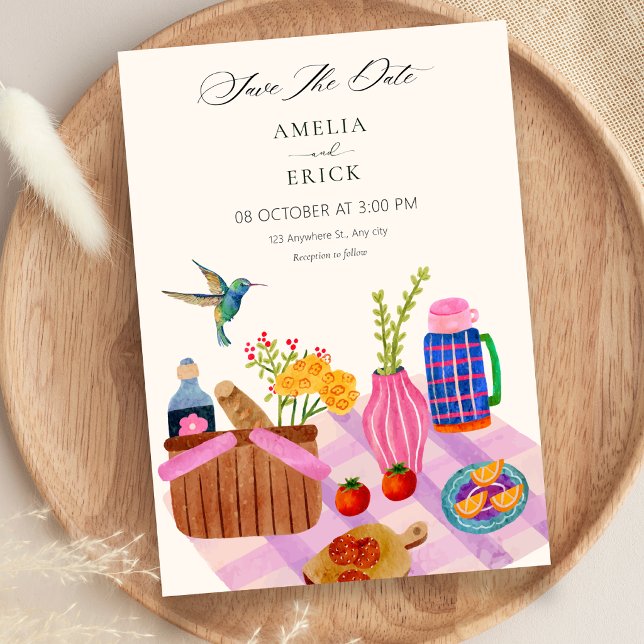 Save The Date Mariage pique-nique (Créateur téléchargé)
