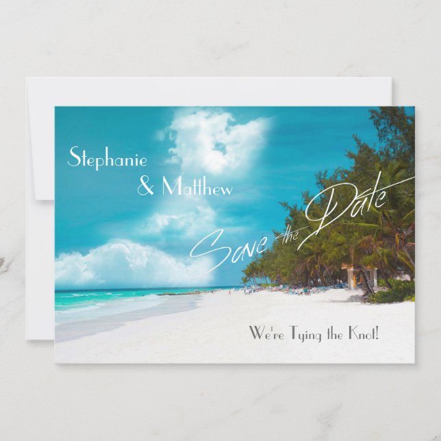 Save The Date Mariage plage Enregistrer la date (Devant)