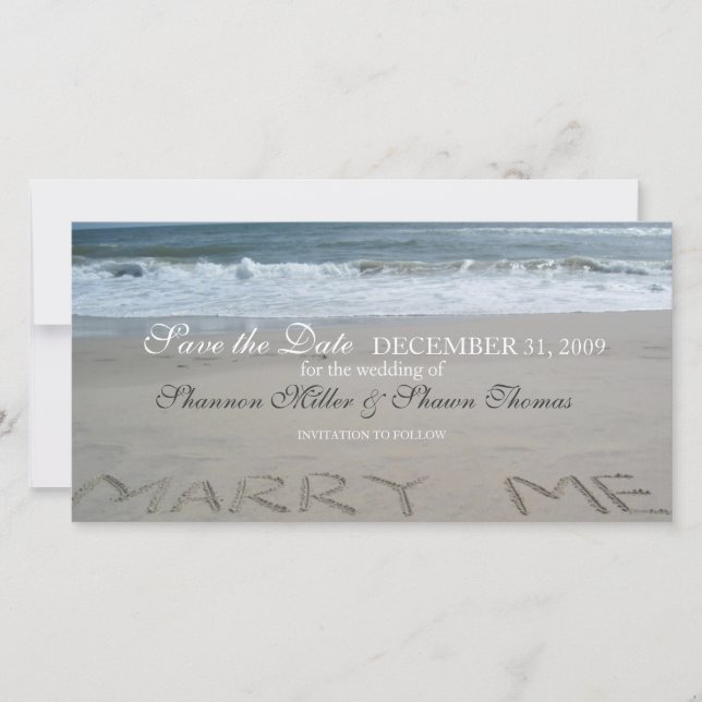 Save The Date Mariage plage Enregistrer la date Annonce (Devant)