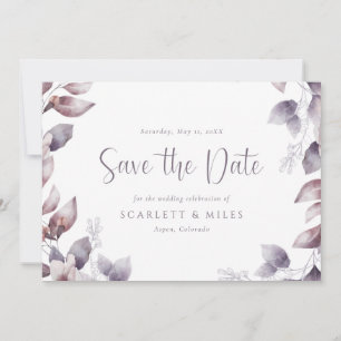 Save The Date Mariage pourpre
