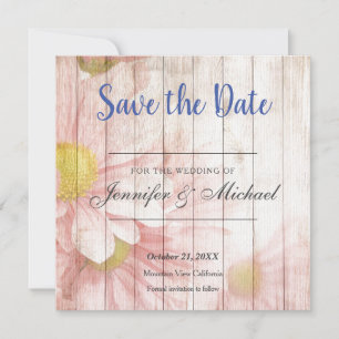 Save The Date Mariage professionnel Floral Laid Classic