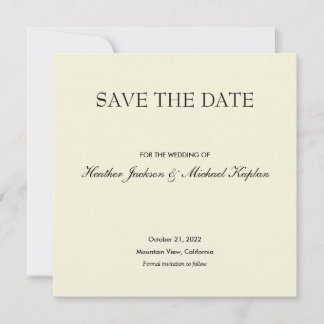 Save The Date Mariage professionnel minimaliste de date de sauve