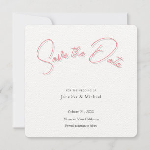 Save The Date Mariage professionnel minimaliste Plain moderne