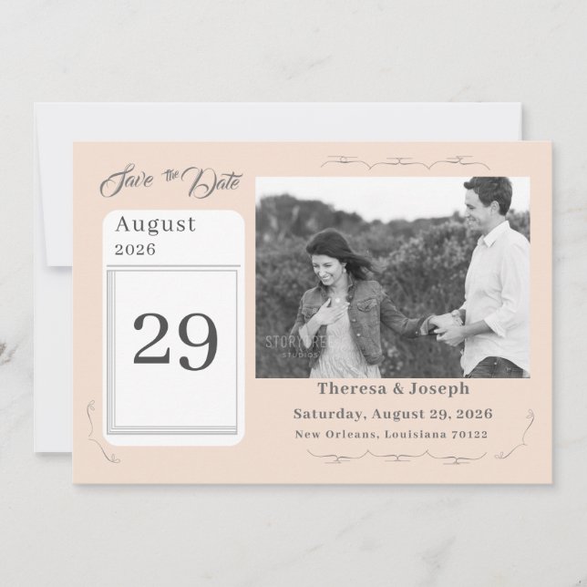Save The Date Mariage purement catholique (Devant)