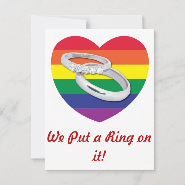 Save The Date Mariage Rainbow/Enregistrer la date (Devant)