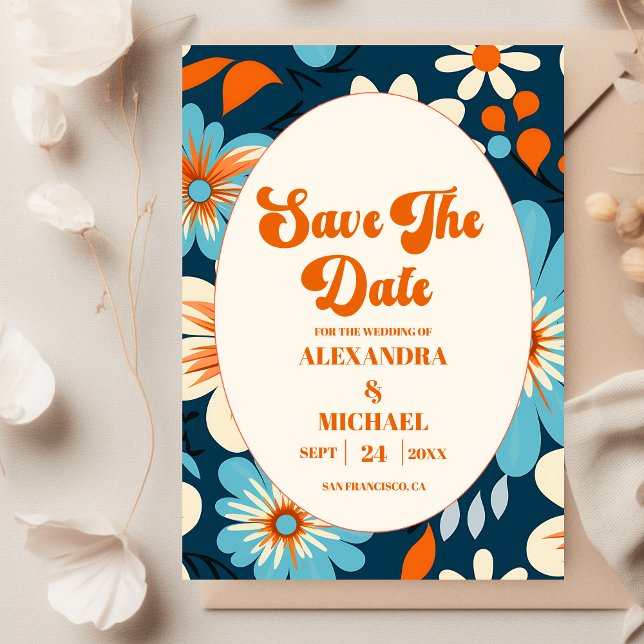 Save The Date Mariage Rétro des Années 70  (Créateur téléchargé)