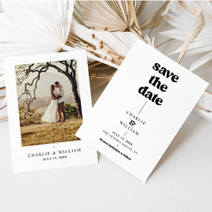 Save The Date Mariage rétro minimaliste