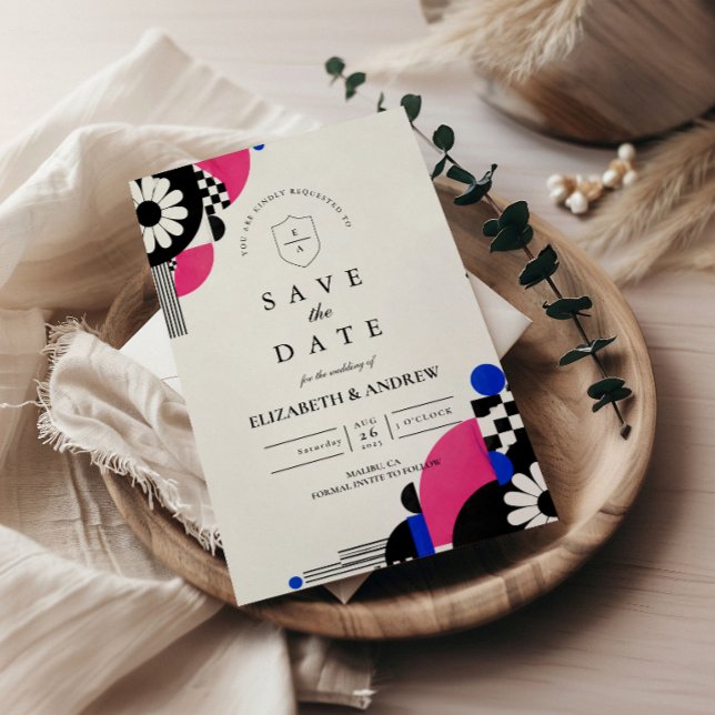 Save The Date Mariage Rétro Romantique des Années 60 (Créateur téléchargé)