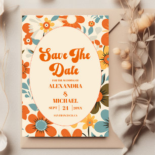 Save The Date Mariage rétro vintage